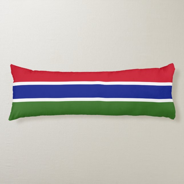 Gambia Flagga Kroppskudde (Framsidan)