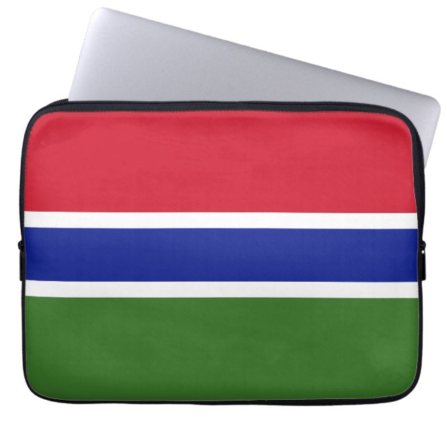Gambia flagga laptop fodral (Framsidan)
