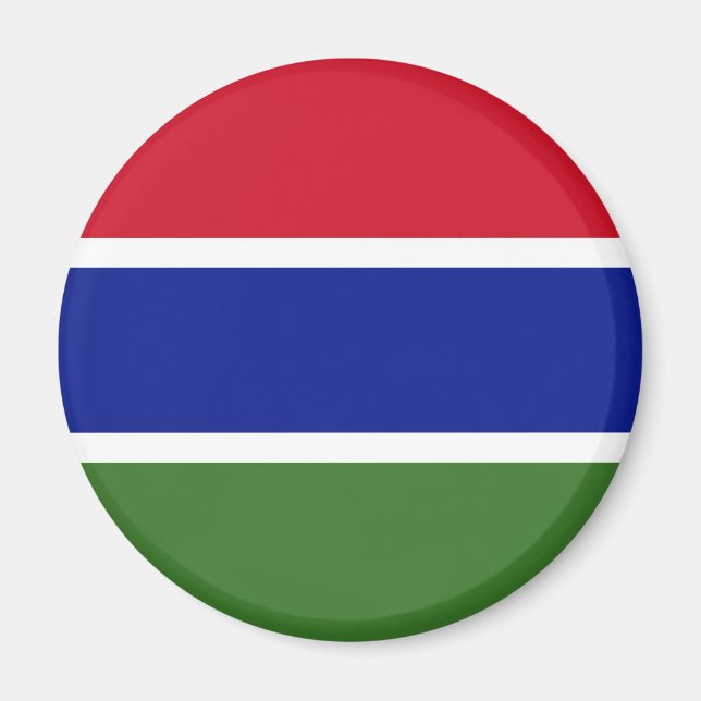 Gambia Flagga Magnet (Framsidan)