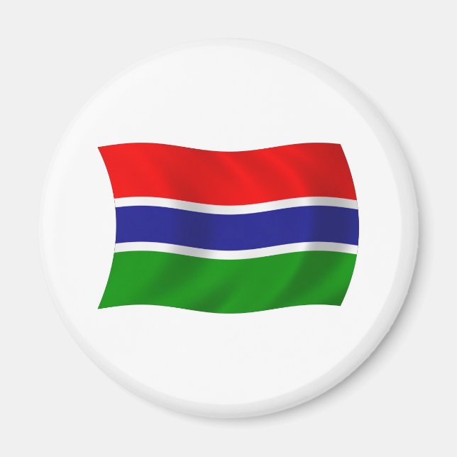 Gambia Flagga Magnet (Framsidan)