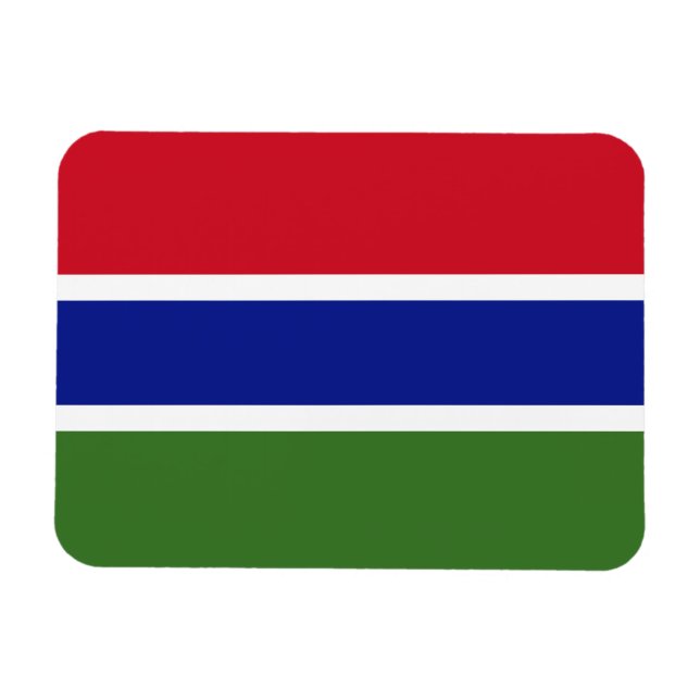 Gambia Flagga Magnet (Horisontell)
