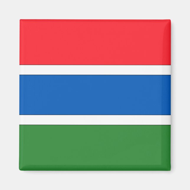 Gambia Flagga Magnet (Framsidan)