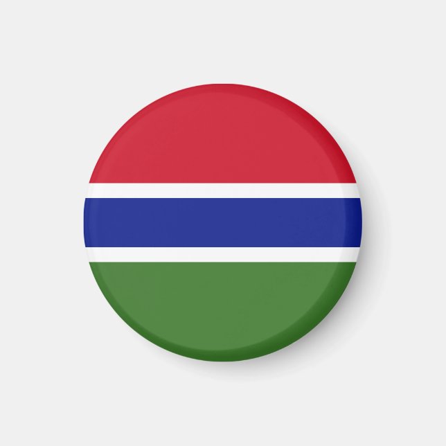 Gambia flagga magnet (Framsidan)