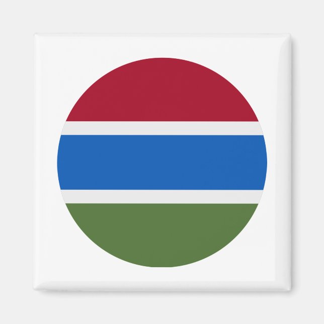 Gambia Flagga Magnet (Framsidan)