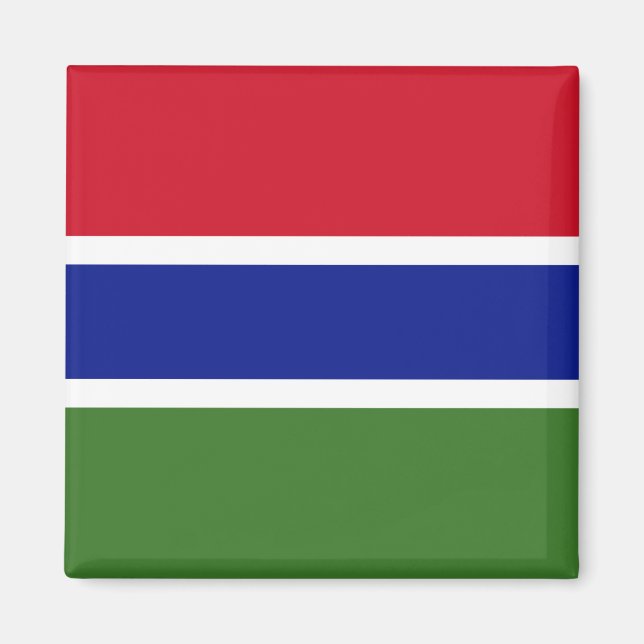 Gambia Flagga Magnet (Framsidan)