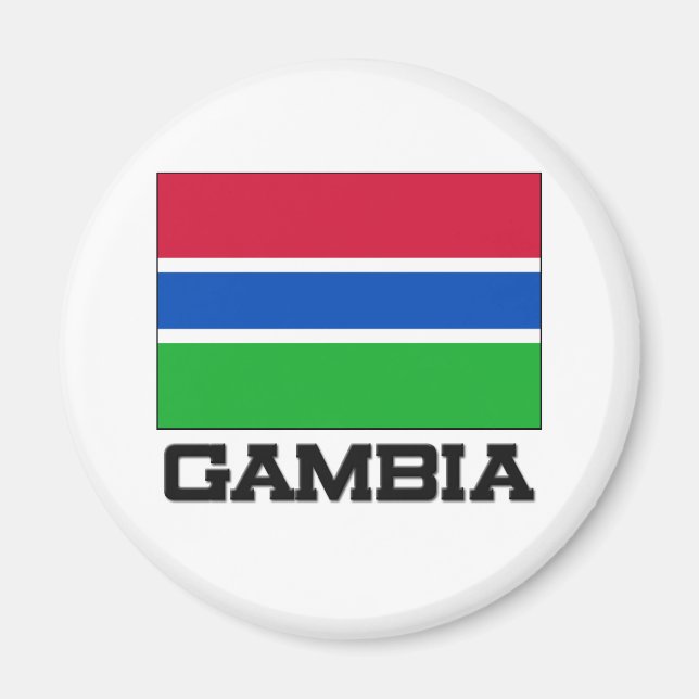 Gambia Flagga Magnet (Framsidan)