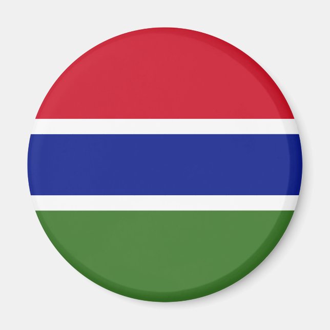 Gambia flagga Magnet (Framsidan)