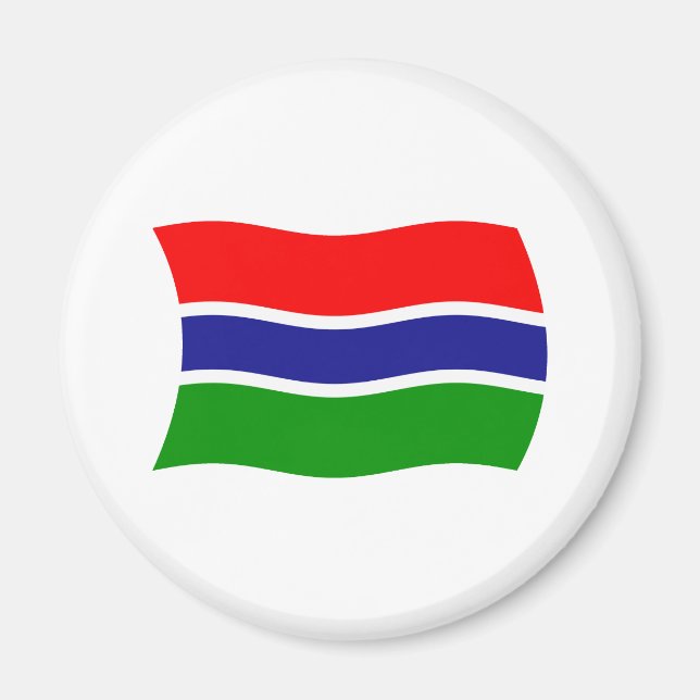 Gambia Flagga Magnet (Framsidan)