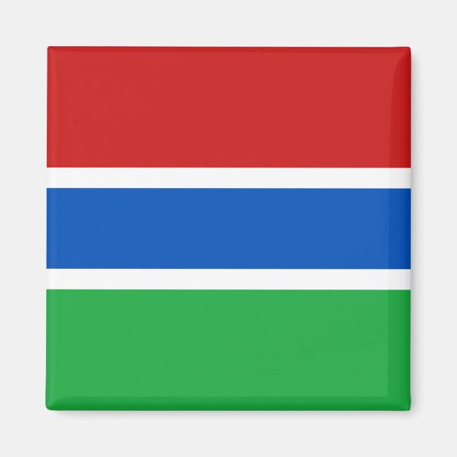 Gambia Flagga Magnet (Framsidan)