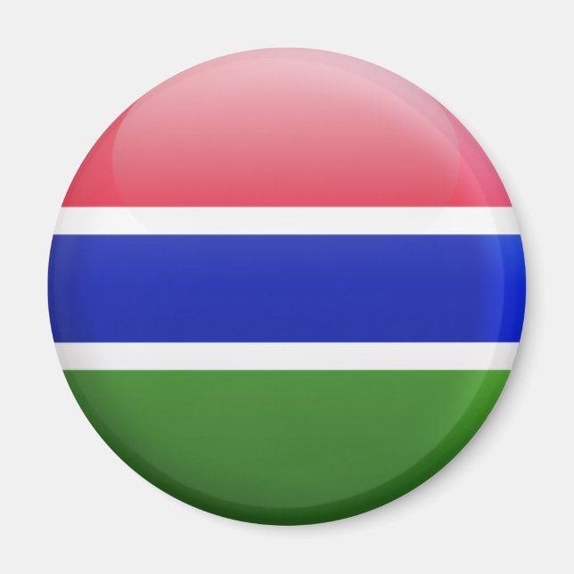 Gambia Flagga Magnet (Framsidan)