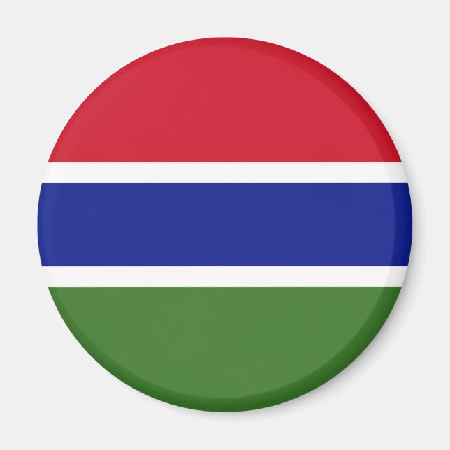 Gambia Flagga Magnet (Framsidan)