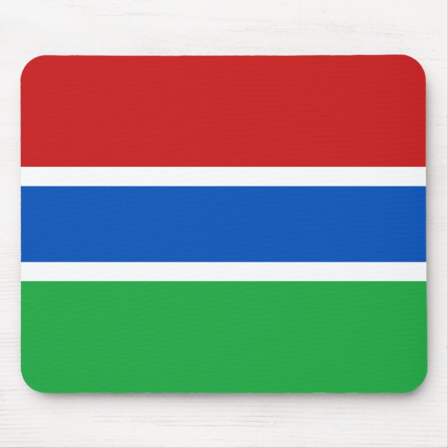Gambia Flagga Mousepad Musmatta (Framsidan)