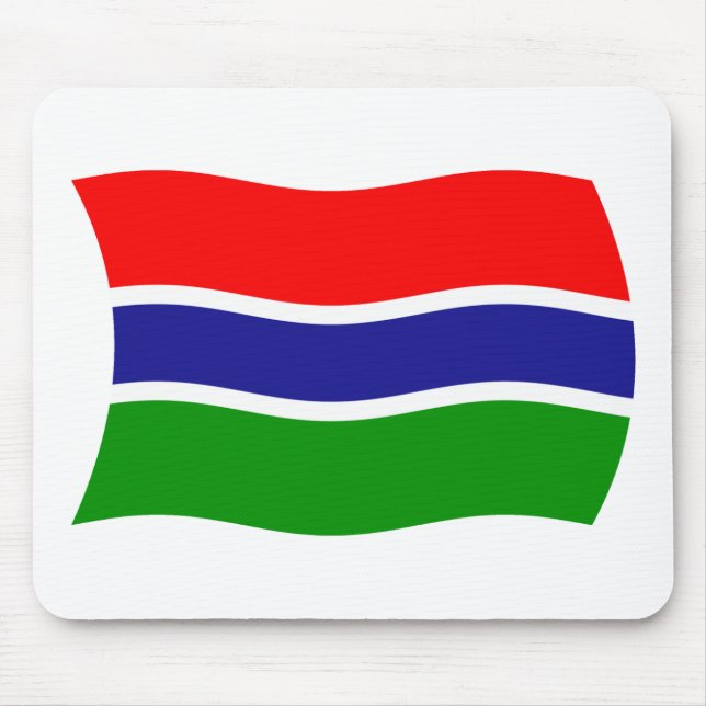 Gambia Flagga Mousepad Musmatta (Framsidan)