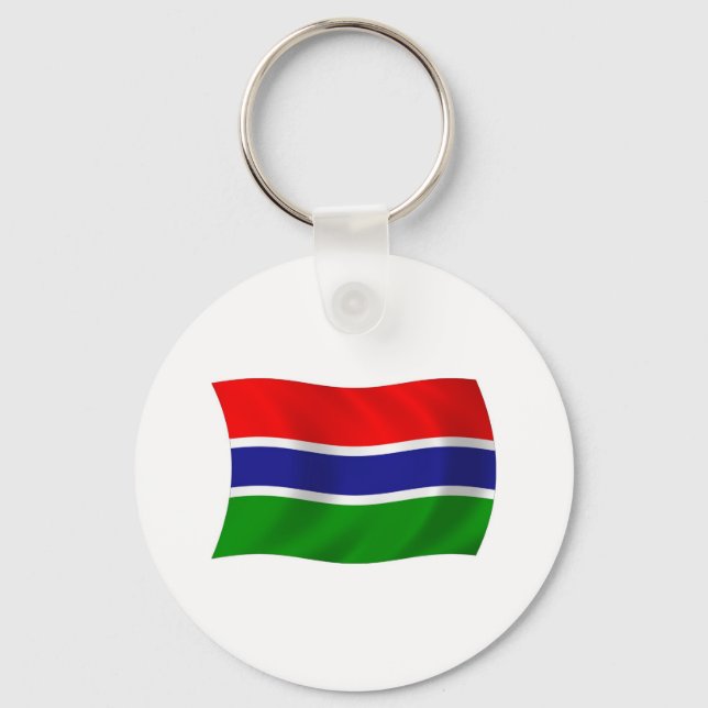 Gambia Flagga Nyckelring (Framsida)
