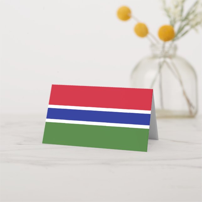 Gambia flagga placeringskort (Framsida)