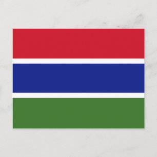 Gambia Flagga Postcard Vykort