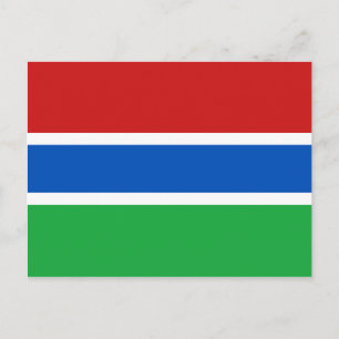 Gambia Flagga Postcard Vykort