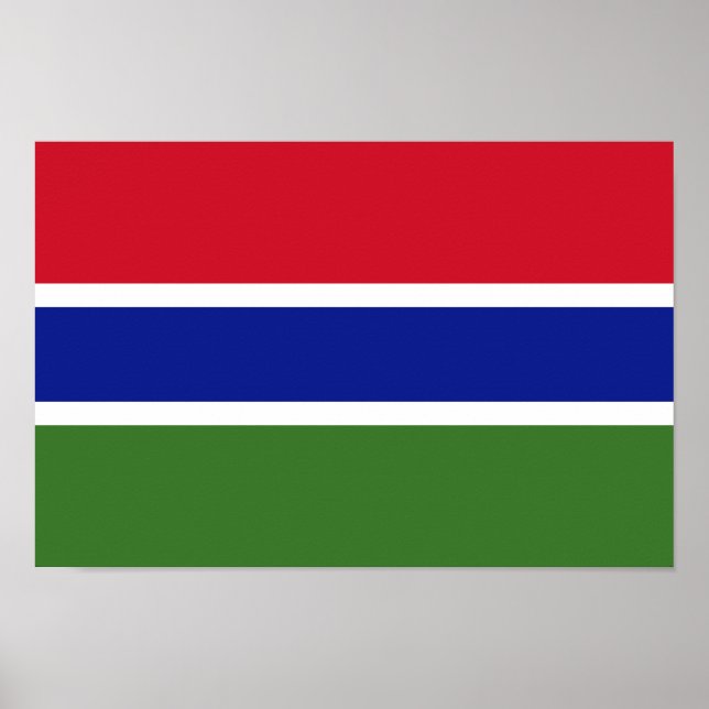 Gambia Flagga Poster (Framsidan)