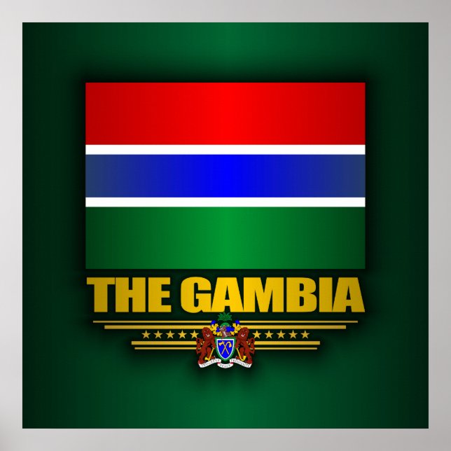 Gambia-Flagga Poster (Framsidan)