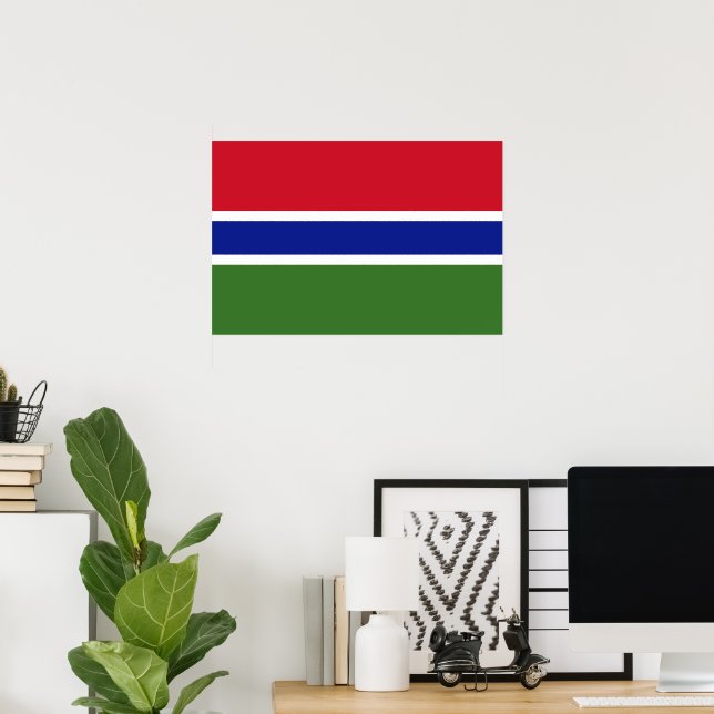 Gambia flagga poster (Hemmakontoret)