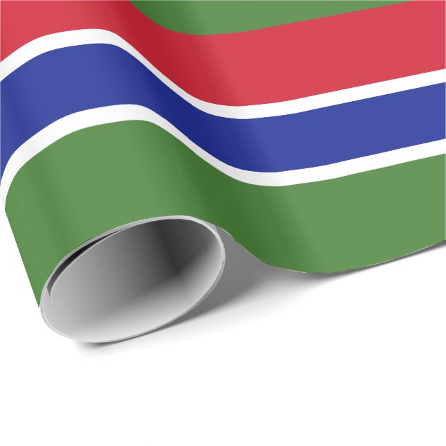 Gambia Flagga Presentpapper (Rullad Hörn)