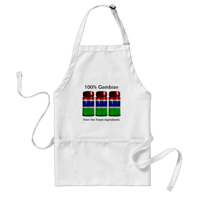 Gambia Flagga Spice Burk Apron Förkläde (Framsidan)