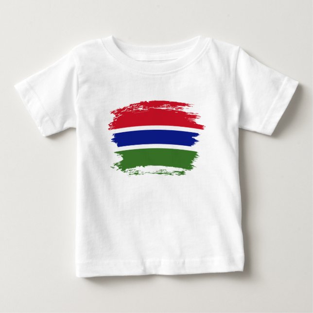 Gambia flagga t shirt (Framsida)