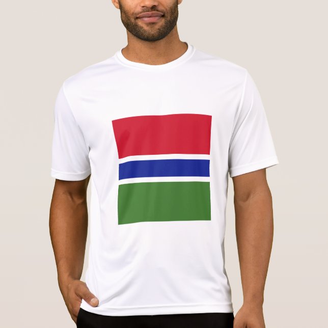 Gambia flagga t shirt (Framsida)
