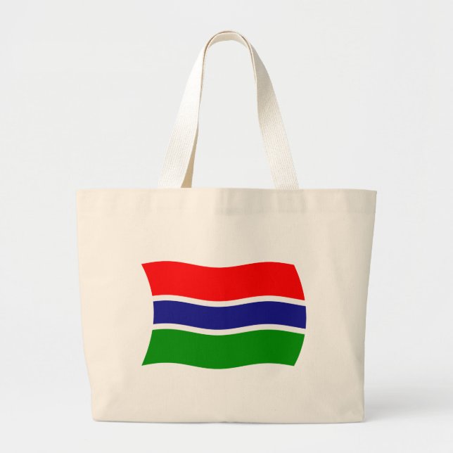 Gambia Flagga Tote Bag Jumbo Tygkasse (Framsidan)