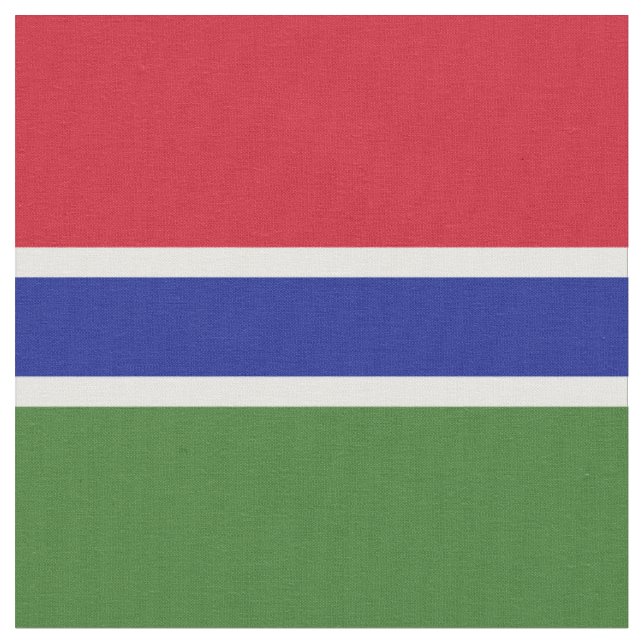 Gambia flagga tyg (Närbild)