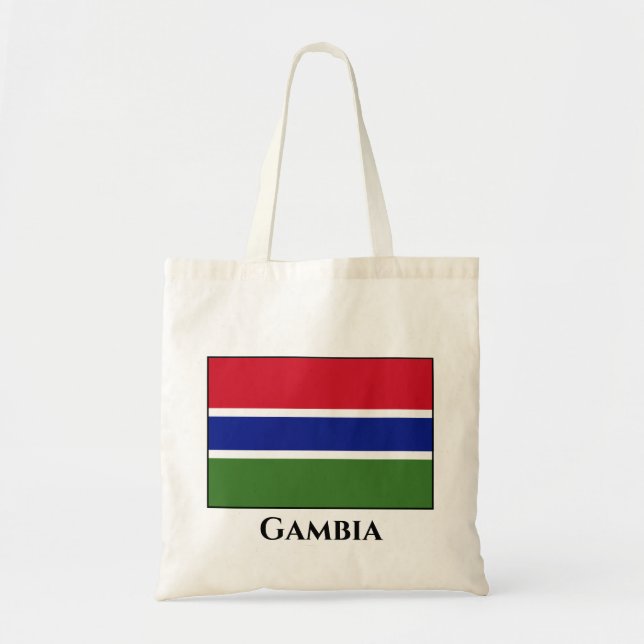 Gambia Flagga Tygkasse (Framsidan)