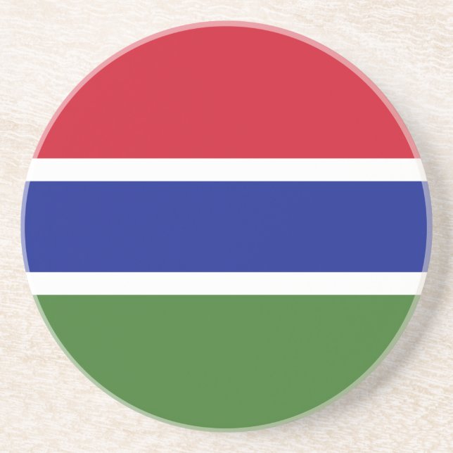 Gambia Flagga Underlägg (Framsidan)