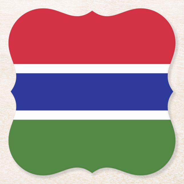 Gambia Flagga Underlägg Papper (Framsida)