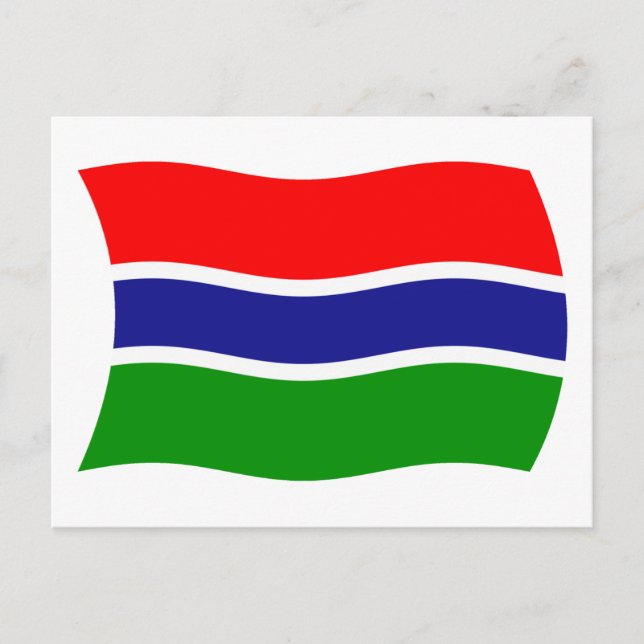 Gambia Flagga vykort (Framsida)