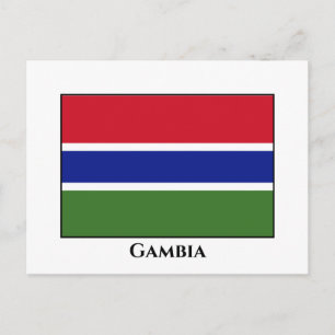 Gambia Flagga Vykort