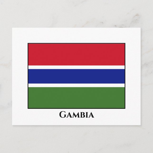 Gambia Flagga Vykort (Framsida)