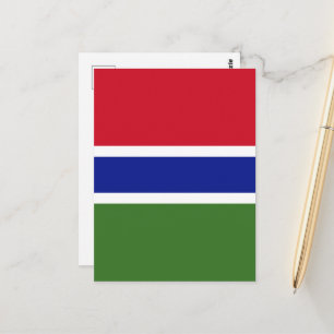 Gambia flagga vykort