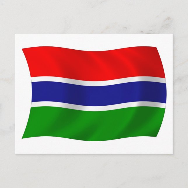 Gambia Flagga vykort (Framsida)