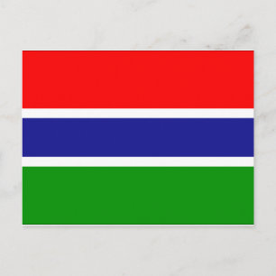 Gambia Flagga Vykort