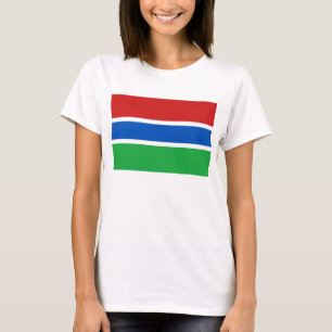 Gambia Flagga x Karta T-Shirt