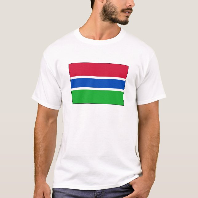 Gambia FLAGGAinternationell T-shirt (Framsida)