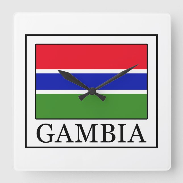 Gambia Fyrkantig Klocka (Framsida)