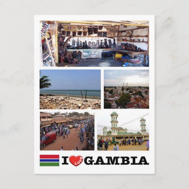 Gambia - I Kärlek - Vykort (Framsida)