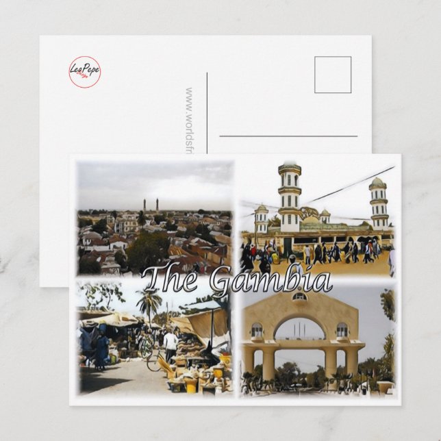 Gambia - Moasik - Vykort (Fram/baksida)