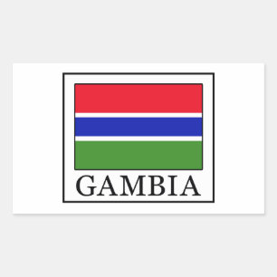 Gambia Rektangulärt Klistermärke