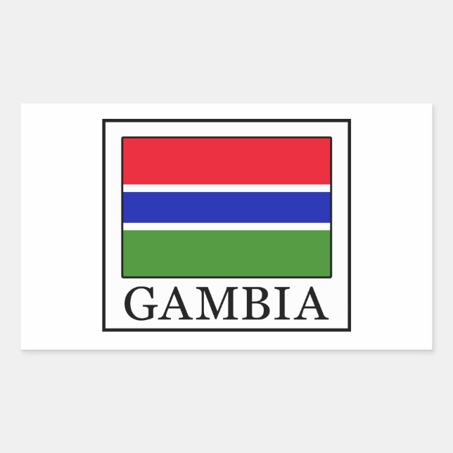 Gambia Rektangulärt Klistermärke (Framsida)