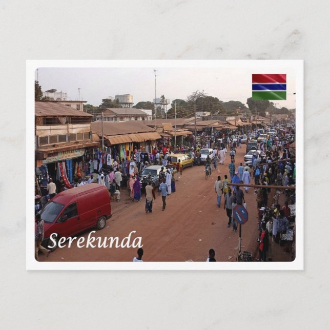 Gambia - Serekunda-marknaden - Vykort (Framsida)