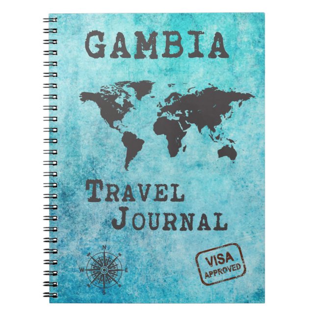Gambia Travel Journal Vacation Resa Planner Anteckningsbok (Framsidan)