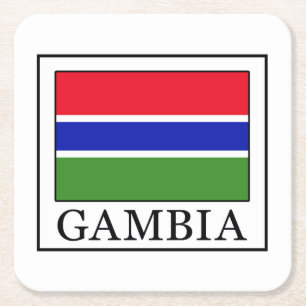 Gambia Underlägg Papper Kvadrat