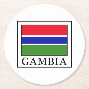 Gambia Underlägg Papper Rund